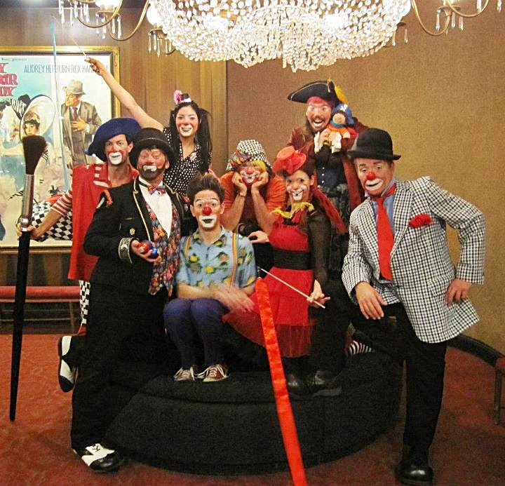 A group of Clowns entertaining at the zeigfeld theater